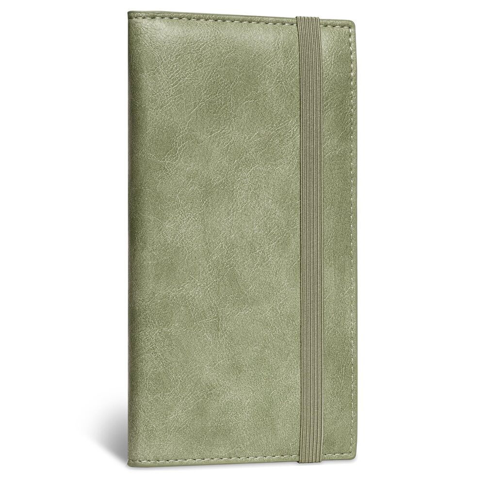 8304 Checkbook Cover & , Premium Vegan Leather Checkbook Holder Slim